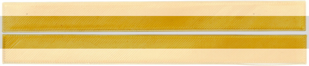 Z offset calibration strips showing excessive, correct, and inadequate Z offset