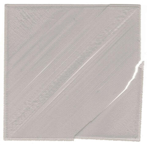 Z offset calibration square showing excessive, correct, and inadequate Z offset